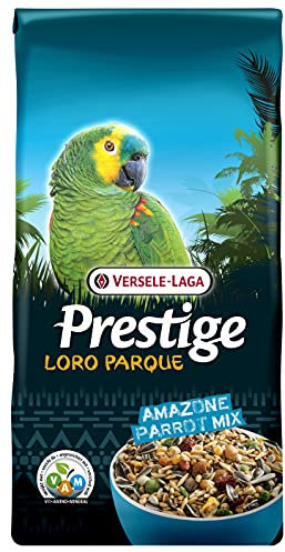 VERSELE-LAGA – Prestige Loro Parque Amazonas-Papageienmischung – angereicherte, vollständige und abwechslungsreiche Samenmischung – 15 kg