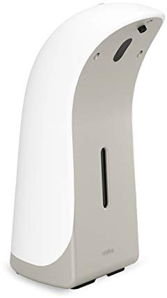 Umbra Emperor 355ml Dispenser automatico per sapone e disinfettante, Bianco/nichel