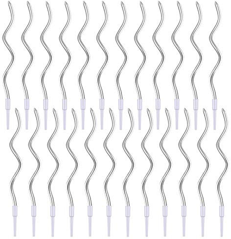 Candeline Compleanno a Spirale,24 Pcs Particolari Candele per Decorazione Torta di Feste di Compleanno e Matrimonio,Argento