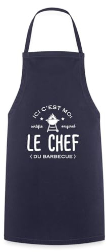 Spreadshirt Ici C'est Moi Le Chef Du Barbecue Idée Cadeau Tablier Cuisine