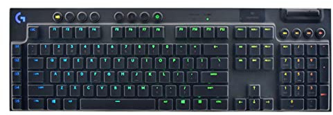 JuYuish Silicone Clear Keyboard Cover Skin Protector Compatible with Logitech G915 Wireless Mechanical Gaming Keyboard & Logitech G815 RGB Mechanical Gaming Keyboard (NOT for Other Desktop Keyboards)