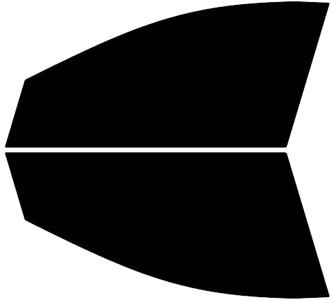 Lámina tintada a medida para Mercedes Clase C W205 de 4 puertas sedán 2014... - Ventanas laterales delanteras (05% negro profundo)