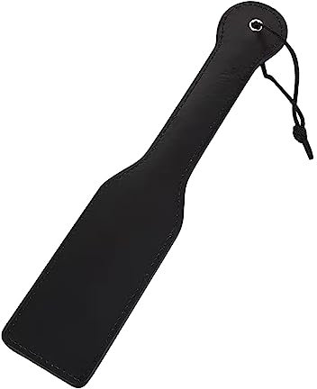 JIHUOO PU Leather Sex Flogger Paddle Horse Riding Crop Whip Tickler Horse Jump Bat Equestrian Crops Couples Games for Adults Black