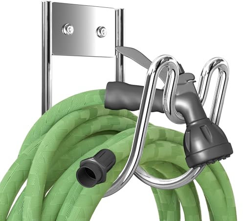 Josmimic Supporto per tubo da giardino in acciaio inox.