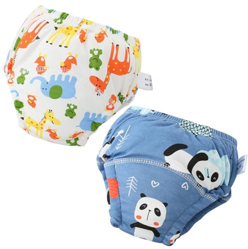 Töpfchen Trainingshose für Jungen und Mädchen, Baby Unterwäsche aus Baumwolle, Weich und Bequem - 2 Stück