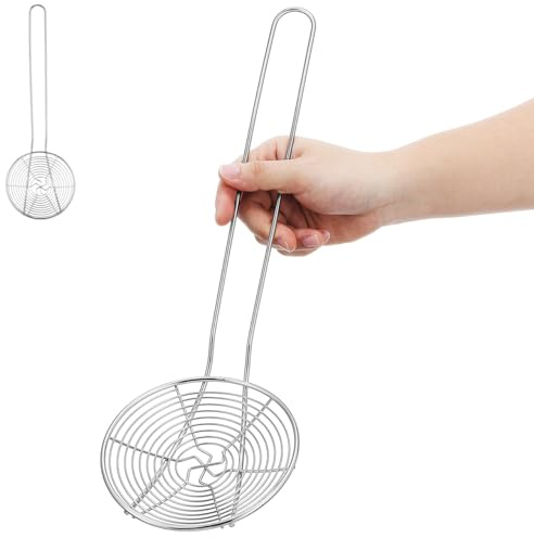 Amosfun Cuillère Passoire Inoxydable 43.5In Ustensile De Cuisine Résistant À La Chaleur Pour Filtrage De Nouilles Et Séparation D'Huile Facile À Nettoyer