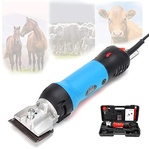 ZJFHEYUO Tondeuse électrique pour Chevaux, kit de toilettage pour Chevaux, Tondeuse électrique Professionnelle Robuste, régulation à 6 Vitesses, pour raser la Laine de Fourrure ch