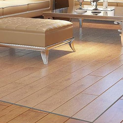 Tapete de vinilo transparente antideslizante de plástico para oficina y hogar, 1,5 x 4,5 m, impermeable, para suelos de baldosa/madera, ideal para cocina y estudio