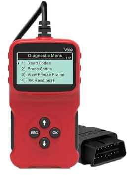 Lectura de código de avería, Escáner OBD2 V309, herramienta de diagnóstico automotriz, lector de códigos de datos en for motor, ABS, SRS y transmisión. para diagnóstico de averías del vehículo