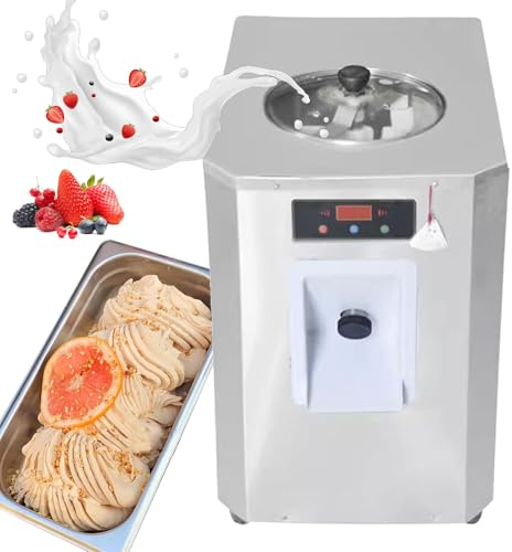 Gelatiera Commerciale Da 24 L/h, Macchina Per Gelato Paghetti Da 1350 W Con Capacità Di 7 L, Controllo Con Display Digitale, Raffreddamento Rapido, Per Ristoranti, Snack Bar, Supermercati, Food Truck
