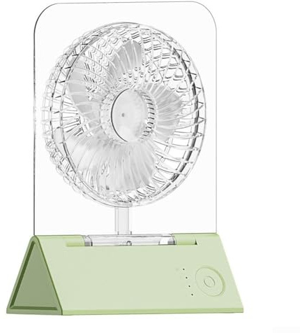 Sleek USB Desk Fan Featuring Four Adjustable Wind Speeds to Enhance Comfort While Studying or Working (Green)