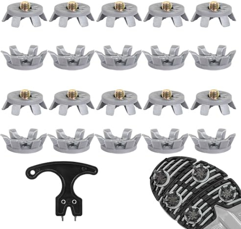 Rechory Pinchos para zapatos de golf, pinchos de golf para cualquier zapato, tacos estables con llave, clavos de sprinter, accesorios deportivos para entrenamiento, campo, sendero, carretera, saltar