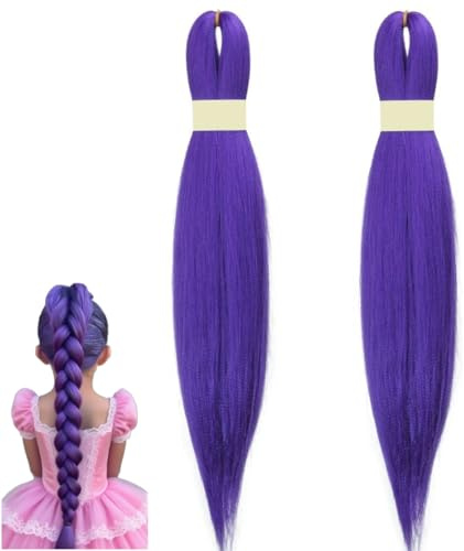 Viola Scuro Extension Per Treccine Africane 26 Kanekalon Treccia Capelli Ombre Jumbo Extension Capelli Fibra Sintetica Treccia Di Scatola Crochet Twist Intrecciare 2 set