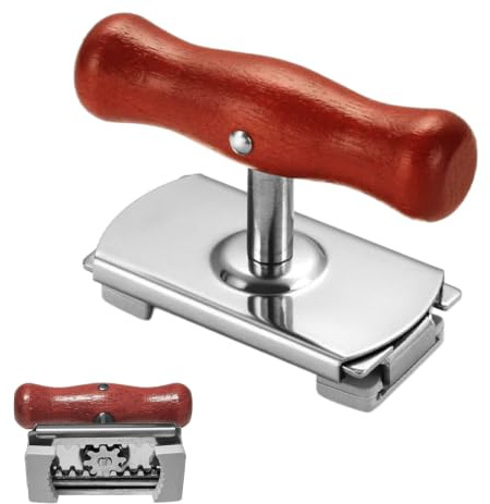 Abrelatas de dibujo Manual, abrebotellas para personas mayores y jóvenes, abrebotellas ajustable con mango de madera, práctico abrebotellas para tarros de rosca para uso doméstico y picnic