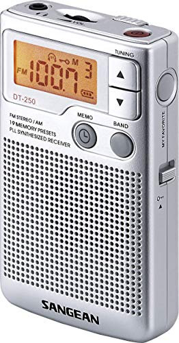 Sangean DT-250 Radio Digitale stéréo AM/FM Haut-Parleur intégré Horloge Argent SG0033