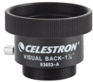 Celestron 93653-A 1.25 inch Visual Back Metal Adapter - Threads Onto Celestron 5 to 11 Schmidt Cassegrain Telescopes, Compatible with 1.25 Accessories, Black