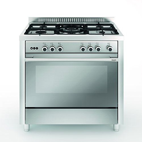 Vitrokitchen MX96IN Independiente Encimera de gas Acero inoxidable - Cocina (Cocina independiente, Acero inoxidable, Giratorio, Parte superior delantera, Encimera de gas, medio)