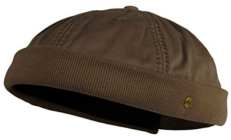 Balke Lakota 38150485 Bonnet docker pour homme délavé coutures robustes – Bonnet d'été taille unique marron