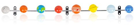 Suck UK Coat Hooks - Kids Coat Rack - Solar System Coats Hook - Wall Mounted Metal Hanging Rack - Space Themed Coats Hanger - Decorative Wall Hooks - Wooden Planet Hook - Bedroom Nursery Decor