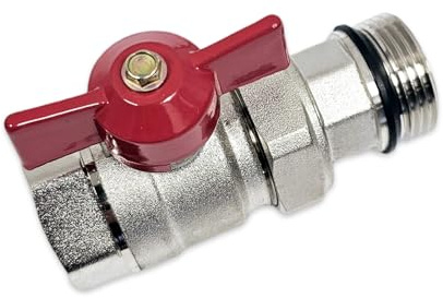 Fußbodenheizung 1'' mannigfaltigkeit Isolation Ventil Rot Griff