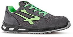 Chaussures de sécurité 'Point' - 1069680 - Tige en Cuir Suède Doux et Nylon Ultra Respirant, Gris/Vert, 46 EU
