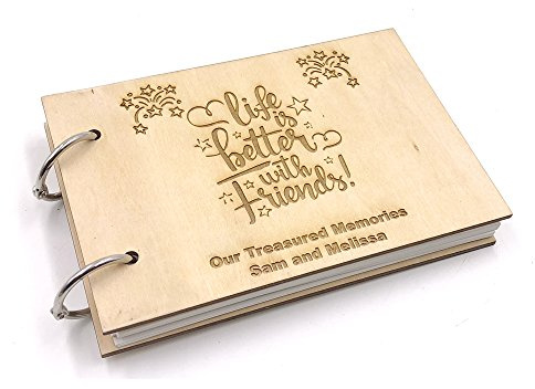 ukgiftstoreonline Personalised Friends Scrap Book Photo Album Keepsake Book