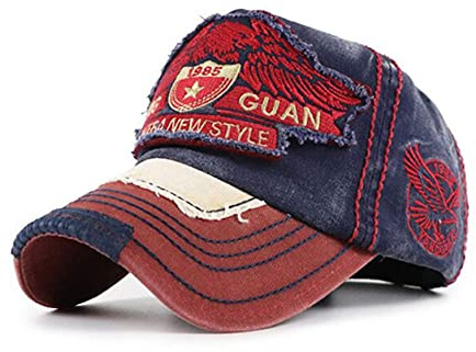 CHENNUO Basecap Herren Vintage Distressed Snapback Caps Trucker Hat Baseballkappe Mütze Unisex