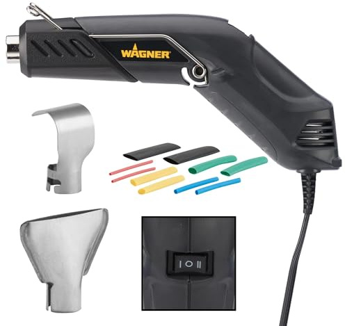 Wagner Spraytech 2410910 HT400 Electric Kit Heat Gun, Heat Gun for Electrical Wire Repair, Shrink Tubing, Shrink Wrapping, Electric Wiring, Auto Body Work, Dual Temperature 680 & 450 Degrees