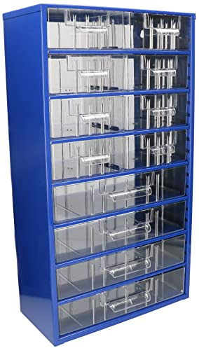 KOTARBAU® Caja de almacenamiento, Organizador de taller, 306 x 551 x 150 mm, Organizador de piezas pequeñas, Metal, 12 cajones/compartimientos, Caja de clasificación, Caja de herramientas, tornillos