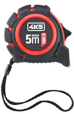4K5 Ruban à mesurer magnétique RMX 5, 5 m | Imprimé des deux côtés, Résistant à la torsion jusqu'à 5 m, Retour automatique du ruban