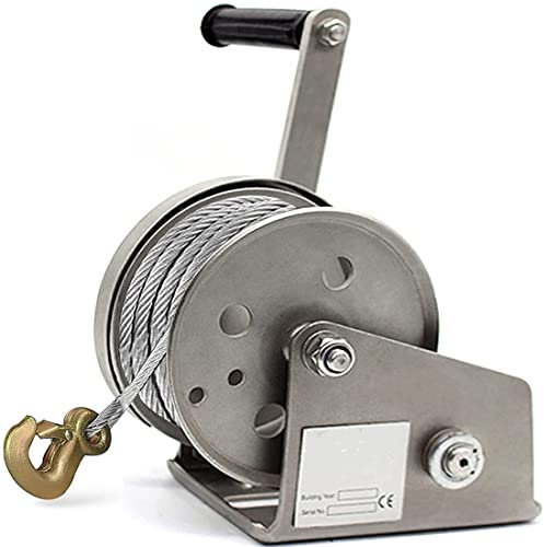 DPDZSW Cabrestante Manual,Cabrestante Trinquete Pequeño,Cabrestante Forestal Manual,Cabrestante Manual con Freno,Cable Acero Y Tracción por Cable,para Levantar Cargas Y Embarcaciones,2600lbs-15M