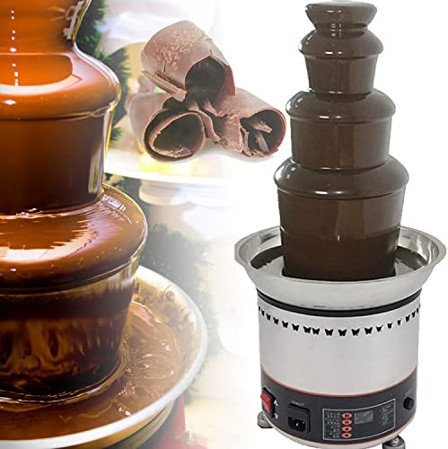 GBHJJ 4/5/6/7 Tiers Chocolate Fountain Large Fondue Sets, for Chocolate Electric Chocolate Fountain Machine Chocolate Fondue Set, for Party Restaurant Wedding Buffet Equipment,4Tier