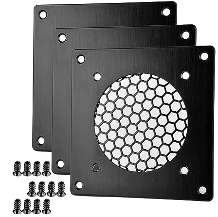 Euroharry Ventilationsgaller 80 mm fläktskydd, för PC, dator, AV, elektroniska skåp (3 st)