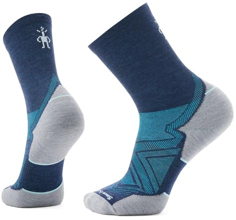Smartwool Mens Run Targeted Cushion Mid Crew Socks Deep Navy Large