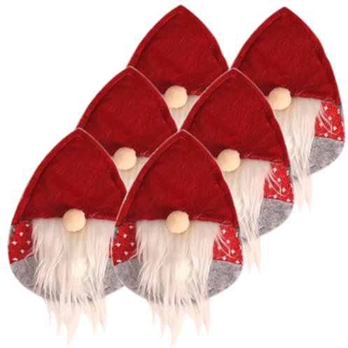 NOLITOY 6stücke Weihnachtsbesteckhalter Bestecktasche Für Gabeln Löffel Messer Weihnachtsgabeltasche Bestecketui Weihnachtstischdekoration Partyzubehör Familienfeiern