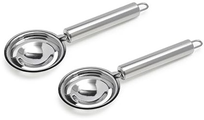 Eiertrenner - Edelstahl Eiertrenner Eigelb Weiß Separator - Eigelbtrenner für Küche - Eigelbtrenner / Entferner aus Weiß zum Backen von Kuchen, 2 Stück