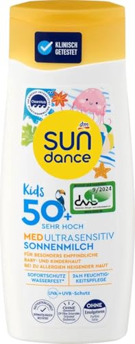 SUNDANCE Latte solare per bambini, MED ultra sensitiv, SPF 50+, 200 ml