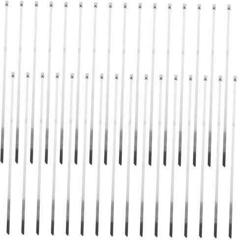 NIYANGLE Metal Zip Ties for Outdoor Use 100pcs Chain Link Fence Fastener Dog Fence Self-locking Stainless Steel