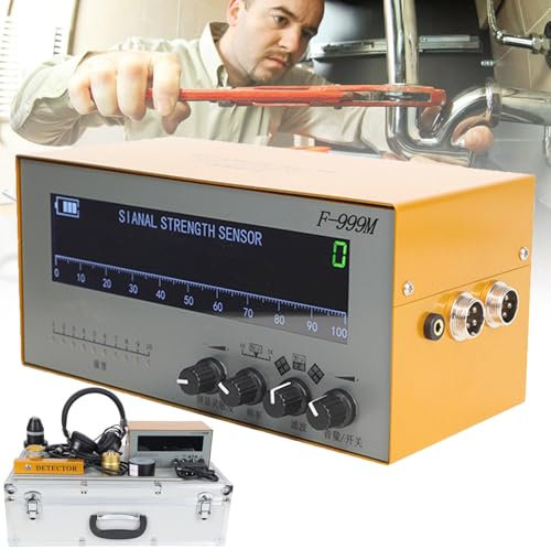 NzEupno Detector De Fugas De TuberíAs De Agua, Equipo De DeteccióN De Fugas De Agua SubterráNea, Kit De Monitoreo De Fugas De Agua con Detector De Fugas De PlomeríA Profesional