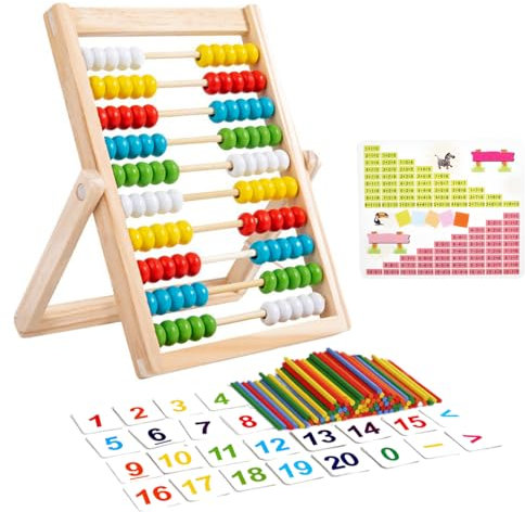 Abakus Rechenschieber 1. Klasse Rechenschieber Bis 100 Rechenschieber Rechenrahmen Grundschule Rechenschieber Abakus Für Kinder Mit Zählstäben/Zahlenalphabetkarten Rechenrahmen Lernspielzeug