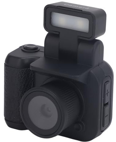 Piccola Fotocamera con Display da 1,44 Pollici, Mini Fotocamera Reflex Digitale retrò HD 1080P con Torcia, Mini Videoregistratore Piccola Fotocamera Compatta