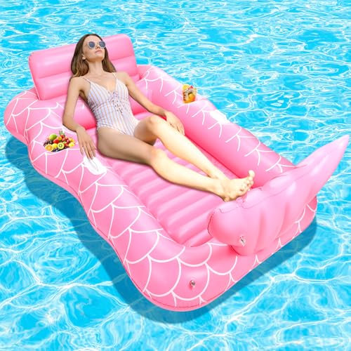 Herefun Luftmatratze Pool Große, Wasser Hängematte Luftmatratze, Erwachsene Tanning Pool, Aufblasbarer Sonnenpool, Aufblasbare Wasserhängematte Kinder und Erwachsene, Wasserhängematte für Sommer Pool