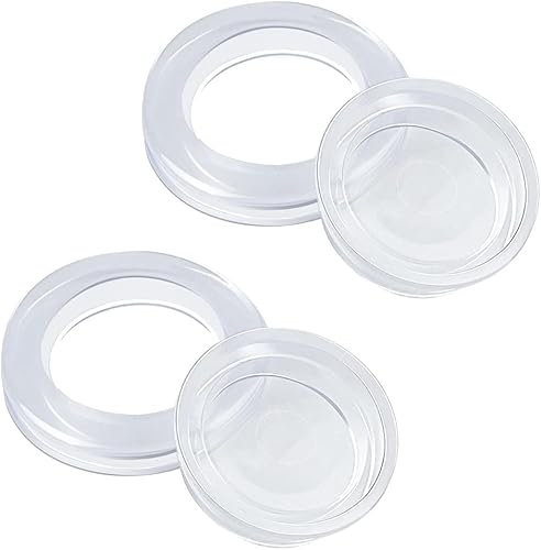 IHLOOTD 2 Pezzi Anello Foro Ombrellone da Tavolo, Tappo in Silicone 4,2 cm, Accessori per Supporto Ombrellone da Giardino, Tavolo in Vetro o Spiaggia (Bianco)