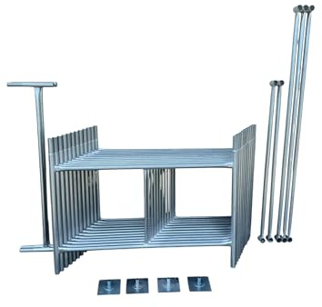 Toptower Classic Scaffolding Tower 6.3m (Working Height) 4' x 4' Base Size DIY Galvanised Scaffold Tower (Basic Kit)