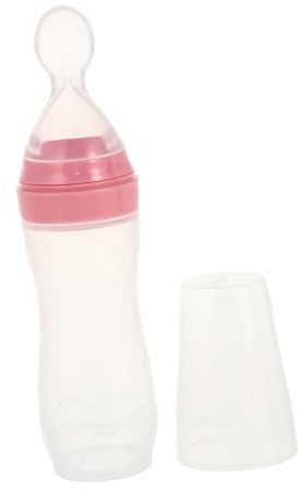 HIAKDOFT Quetschflasche Aus Silikon Für Babynahrung Babyfütterlöffel Mit Dosierung Für Halbfeste Nahrung Leicht Zu Reinigen Und Tragbar