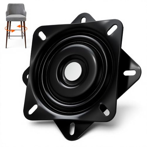 DTLLCZP Universal Möbel Drehteller 360° Drehbeschlag Schwerlast Swivel Drehplatte, 150x150x20mm (6 Zoll) Bis 200 kg Tragkraft mit Kugellager – Für Hocker, Tische, Bücherregale & Möbel