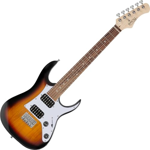 Rocktile Youngster YS-1SB 3/4 E-Gitarre Sunburst, Allgemein, Modell: YS-1SB | Geeignet von ca. 6 bis 12 Jahren, Gewicht: 2, 4 kg, Anzahl Saiten: 6, Orientierung: Rechtshänder, Inklusive Gitarrenkabel