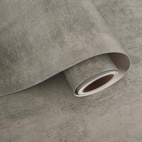 VaryPaper Tapete Industrial Style Betonoptik Tapete Selbstklebend Grau 40cmx200cm Dekofolie Möbelfolie Betonoptik Küchenarbeitsplatte Folieren Wandtapete Badezimmer Treppe Kamin Regal Schrankfolie