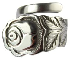 Rosen Besteckschmuck Ring, ca. 56 (17,8) Ring aus Besteck