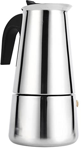Espresso Coffee Maker, 2/4/6/9 Cups Portable Stainless Steel Moka Pot Italian Espresso Coffee Shot Maker for Gas, Stovetop and Induction Cookers(6 Cups - 300ml)